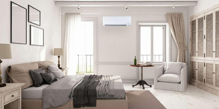 ductless air conditioner in bedroom